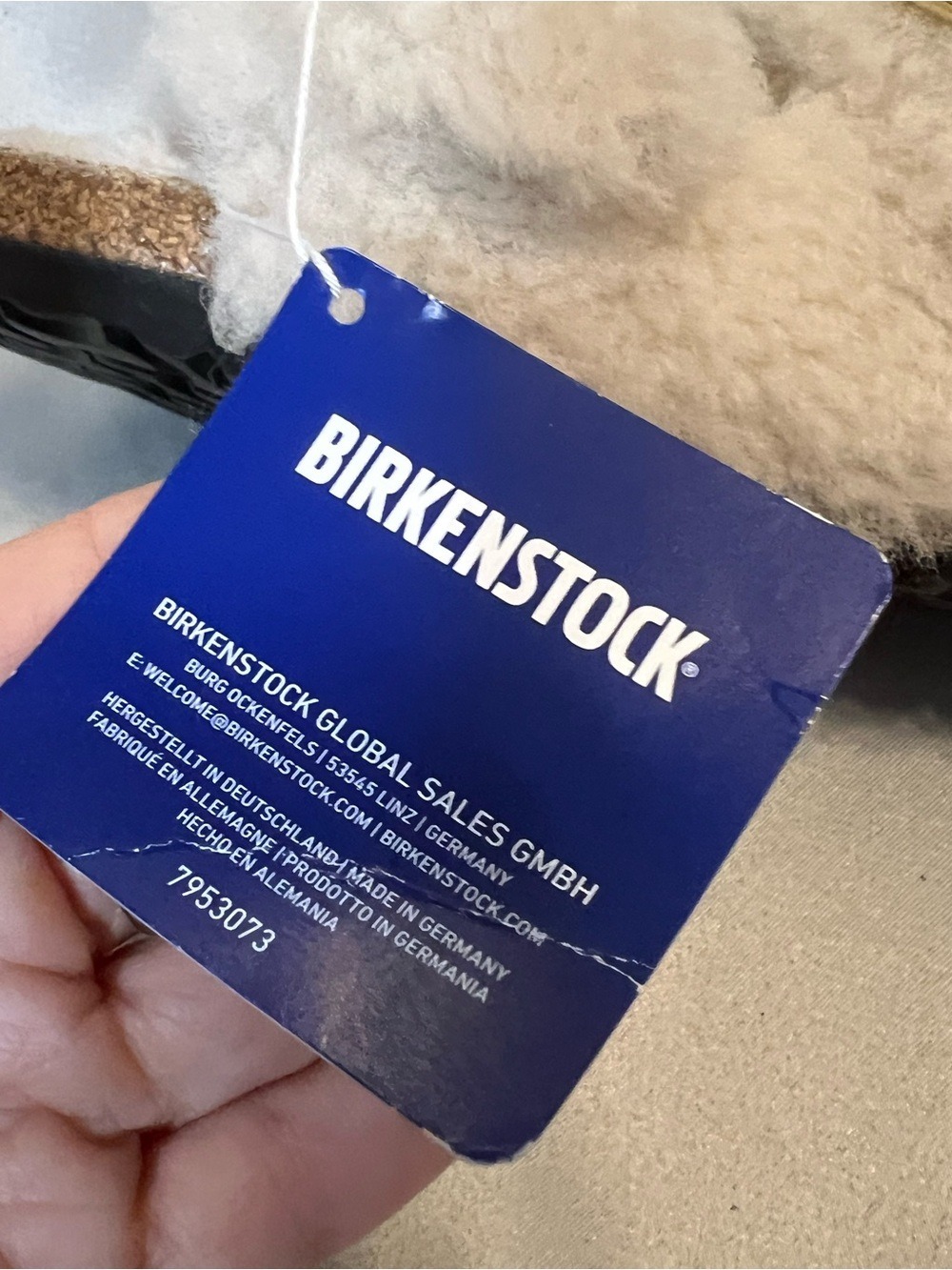 Birkenstock Arizona Big Buckle Shearling Teddy Eggshell EU 41 US 10-10.5 NWT - Picture 2 of 8
